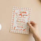 Invitation Main d'oie ridicule tirée Baby shower neutre entre