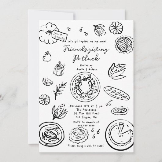Invitation Main Drake Friendsgiving Potluck (Devant)
