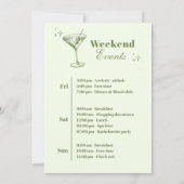 Invitation Main Drake Martinis et Mariage Bachelorette (Dos)