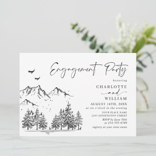 Invitation Main Dratains Forest Engagement Party (Debout devant)