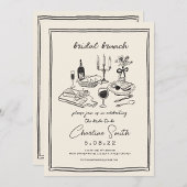 Invitation Main Drawn Funky Handwriting Bridal Brunch