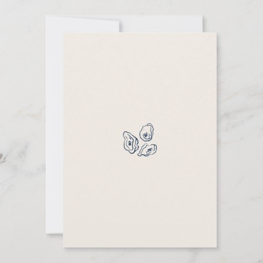 Invitation Main Drawn Funky Nautical Beach Mariage (Dos)