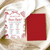 Invitation Main Drawn What's In Your Purse Baby shower Jeu