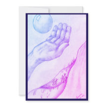 Main et sphère - Bleu