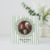 Invitation Main fantaisiste tirée Joyeux Noël photo (Debout devant)