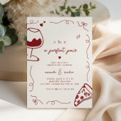 Invitation Main Française Tirée Parfaite Partie D'Engagement