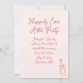 Invitation Main Glissée Blush & Red Happily Jamais Après La F (Devant)