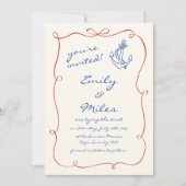 Invitation Main Glissée Mariage Nautique Enregistrer La Date (Devant)