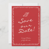 Invitation Main Glissée Mariage Nautique Enregistrer La Date (Dos)