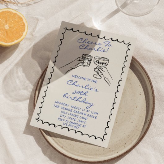 Invitation Main Homme Écrite Pour Lui Fête Anniversaire