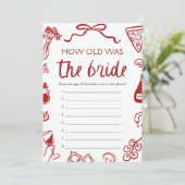 Invitation Main Italienne Rouge Dessinée Comme L'Ancien Était (Debout devant)