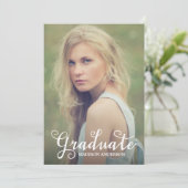 Invitation Main marquant avec des lettres l'invitation de (Debout devant)