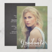 Invitation Main marquant avec des lettres l'invitation de (Devant / Derrière)