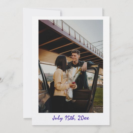 Invitation Main moderne dessinée Écrit Rétro Mariage photo (Dos)