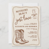 Invitation Main Occidentale Tirée Rien Fancy Juste Amour Mari (Devant)