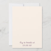 Invitation Main rétro tiré violet Wavy les années 70 fête d'a (Dos)