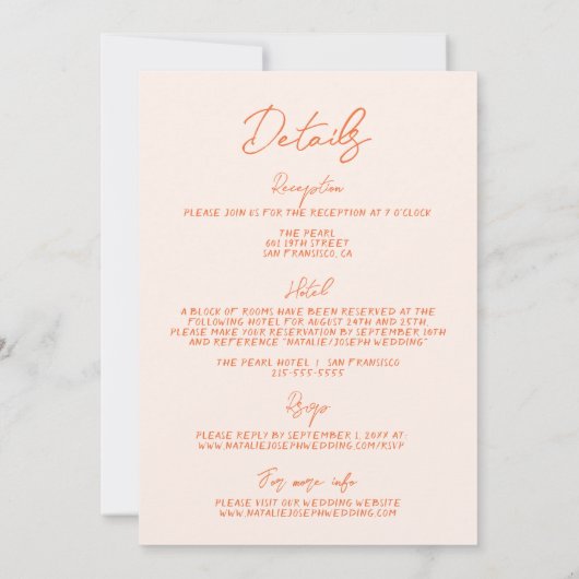 Invitation Main Rétro Tirée Couleurs Lumineuses Tout En Un Ma (Dos)