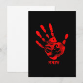 Invitation Main rouge MMIAF (Meurtres et disparitions de femm (Devant / Derrière)