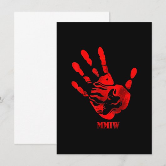 Invitation Main Rouge MMIW (Devant / Derrière)