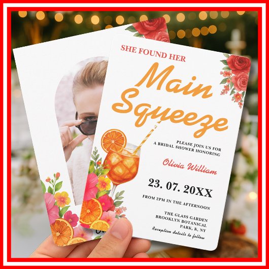 Invitation Main Squeeze | Chic Citronique Enterrement de Vie 