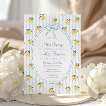 Main Squeeze Citron Bleu Bow Italien Fête des mari