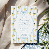 Invitation Main Squeeze Citron Bleu Bow Italien Fête des mari