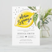 Invitation Main Squeeze Citrus Fête des mariées verte (Debout devant)