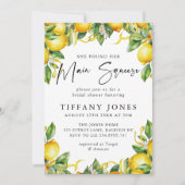 Invitation Main Squeeze Citrus Lemon Douche nuptiale (Devant)