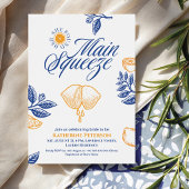 Invitation Main Squeeze Citrus Réception de Mariage Citron Lu
