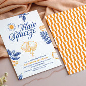 Invitation Main Squeeze Citrus Réception de Mariage Citron Lu