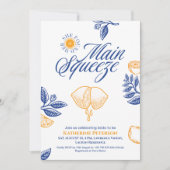 Invitation Main Squeeze Citrus Réception de Mariage Citron Lu (Devant)