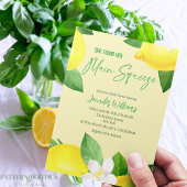 Invitation Main Squeeze Elegant Citron Jaune Citrus Douche