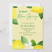Invitation Main Squeeze Elegant Citron Jaune Citrus Douche (Devant)