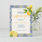 Invitation Main Squeeze Italie Carrelage Douche nuptiale Invi (Debout devant)