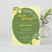 Invitation Main Squeeze Lemon Baby Shower Invite (Debout devant)