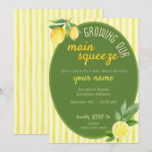 Invitation Main Squeeze Lemon Baby Shower Invite (Devant / Derrière)