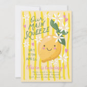 Invitation Main Squeeze Lemon Premier Anniversaire (Devant)