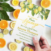 Invitation Main Squeeze Lemon Thème Mariage Fête des mariées