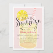 Invitation Main Squeeze Lemonade Mason Jar Fête des mariées r (Devant)