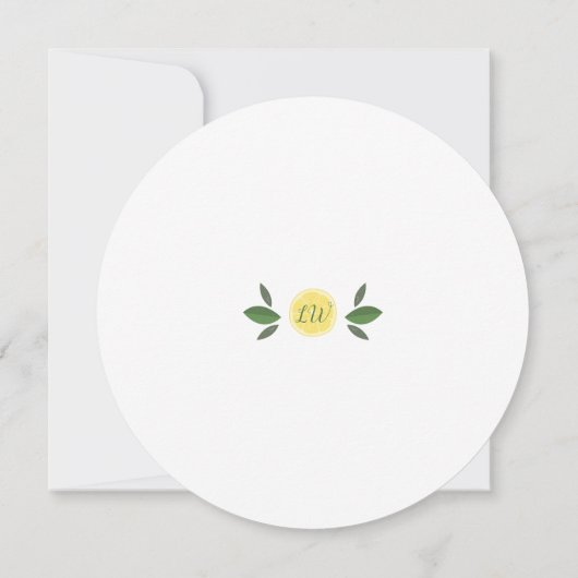 Invitation Main Squeeze Lemons Fun Fête des mariées (Dos)