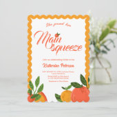 Invitation Main Squeeze orange Fête de Mariage Bright (Debout devant)