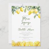 Invitation Main Squeeze Récent Lavis de Couleurs Citron Showe (Devant)