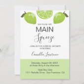 Invitation Main Squeeze Tropical Citrus Green Bridal Shower  (Devant)