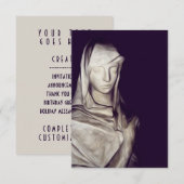 Invitation main sur coeur (Devant / Derrière)