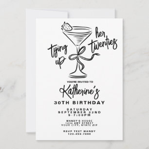 Invitation Main Tendance Tirée Tying Up Son Anniversaire Des 