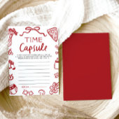 Invitation Main tiré Baby shower italien temps Capsule jeu