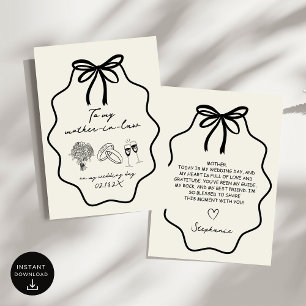 Invitation Main tiré vers ma mère en droit sur mon Mariage