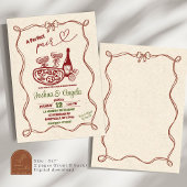 Invitation Main Tirée Bow Parfait Paire Couple Fête des marié