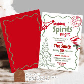 Invitation Main Tirée Faire de l'esprit Fête de Noël brillant