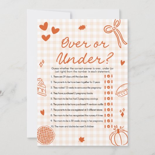 Invitation Main Tirée Italienne Au-Dessus Ou Sous Baby shower (Devant)